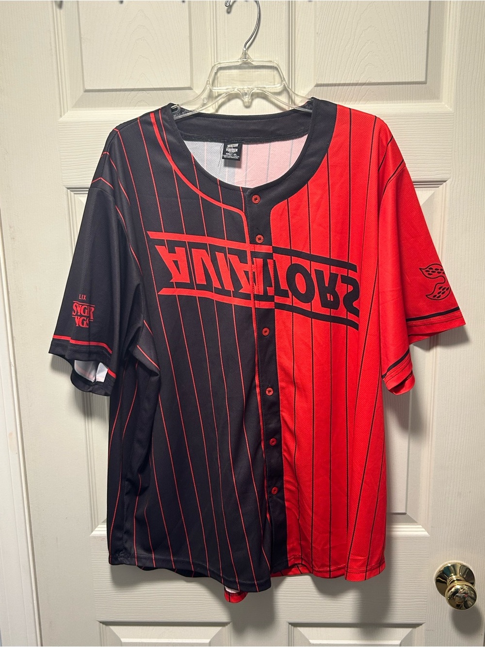 Stranger Things X Las Vegas Aviators Baseball Jersey Red Black XL SGA MILB